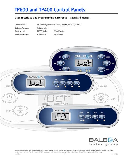Vita Spa circulation pump. . Balboa hot tub manual sl code